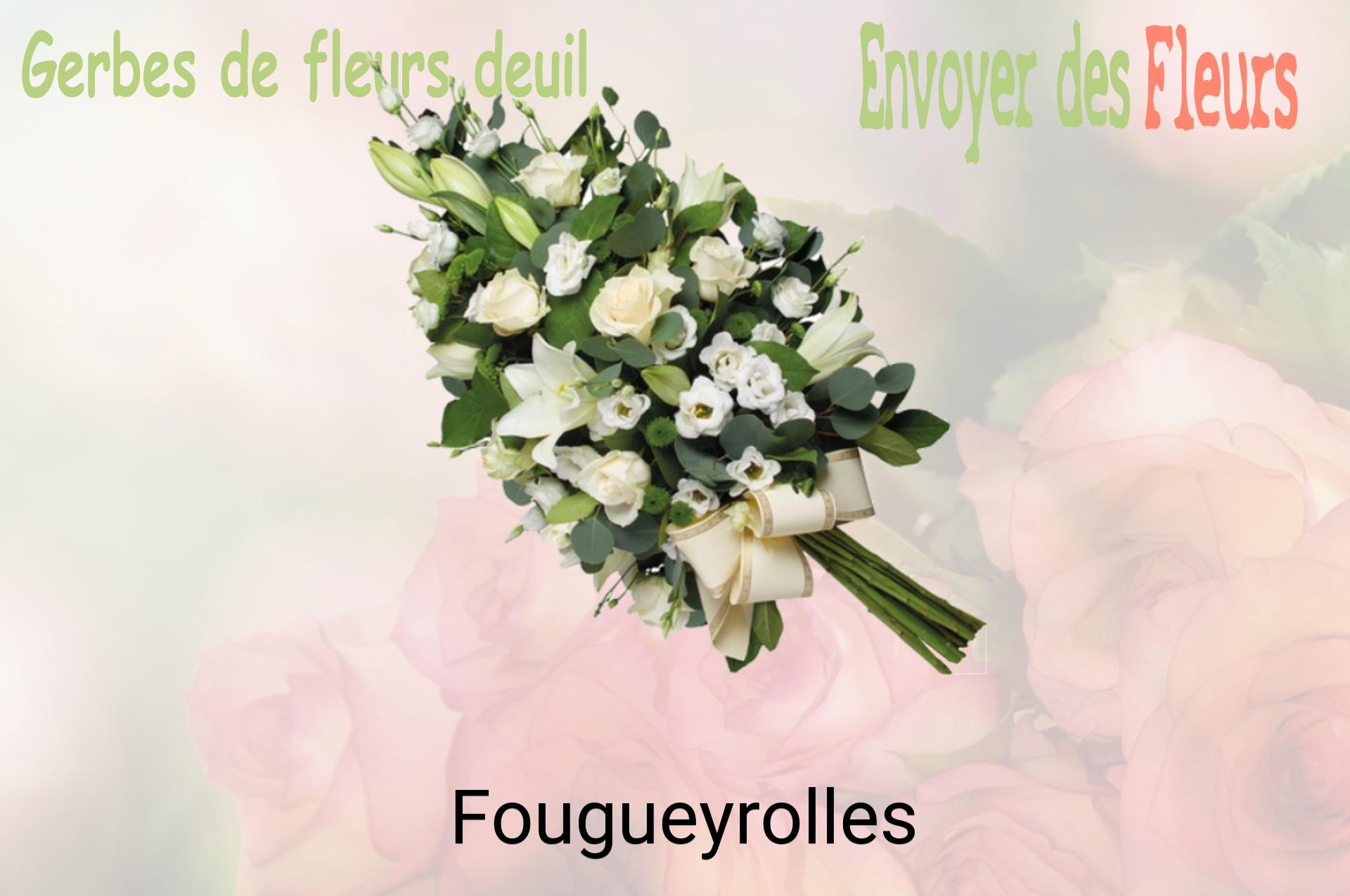 Gerbe de fleurs de deuil livrée à Fougueyrolles